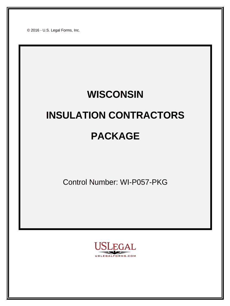 Insulation Contractor Package - Wisconsin Preview on Page 1.