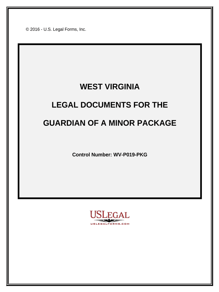 Legal Documents for the Guardian of a Minor Package - West Virginia Preview on Page 1.