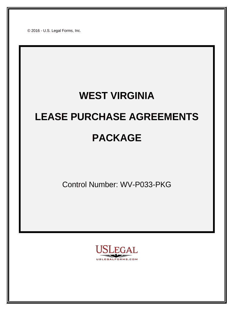 Lease Purchase Agreements Package - West Virginia Preview on Page 1.