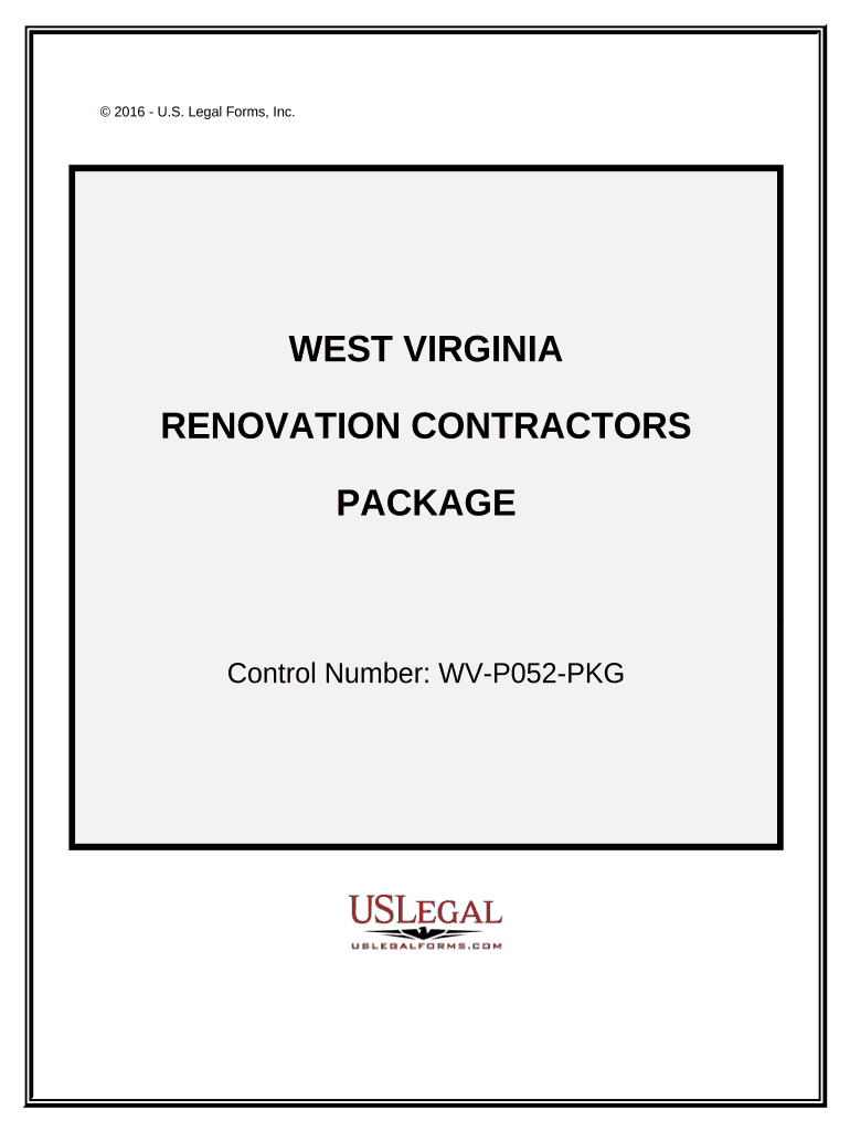 Renovation Contractor Package - West Virginia Preview on Page 1