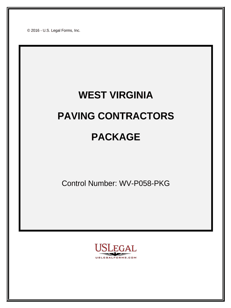 Paving Contractor Package - West Virginia Preview on Page 1