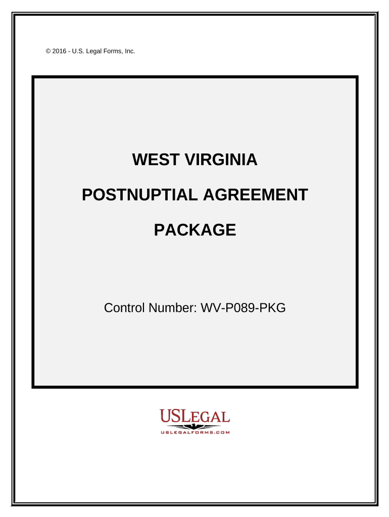 Postnuptial Agreements Package - West Virginia Preview on Page 1.