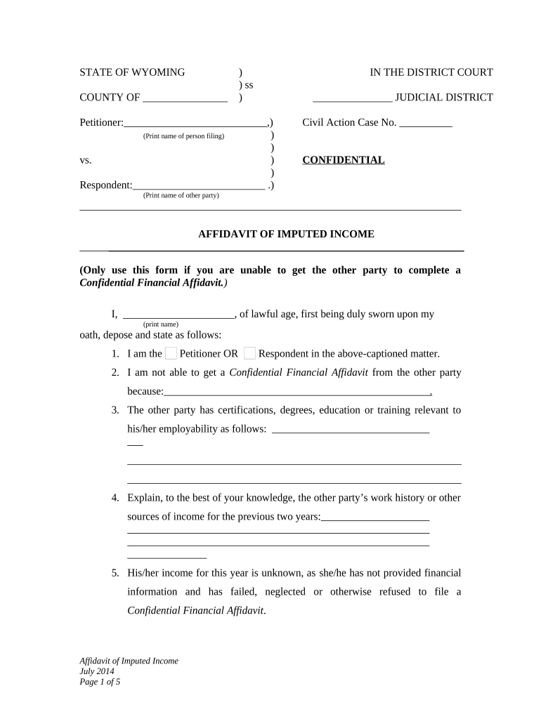 wyoming confidential financial Preview on Page 1.