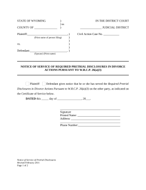 Service divorce