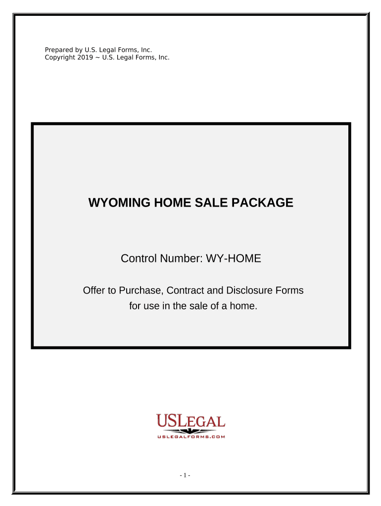 Real Estate Home Sales Package with Offer to Purchase, Contract of Sale, Disclosure Statements and more for Residential House - Wyoming Preview on Page 1