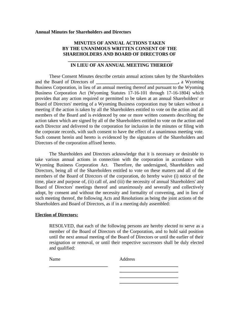 wyoming llc annual report Preview on Page 1