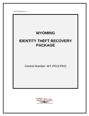 Identity Theft Recovery Package - Wyoming