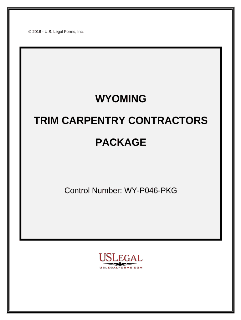 Trim Carpentry Contractor Package - Wyoming Preview on Page 1