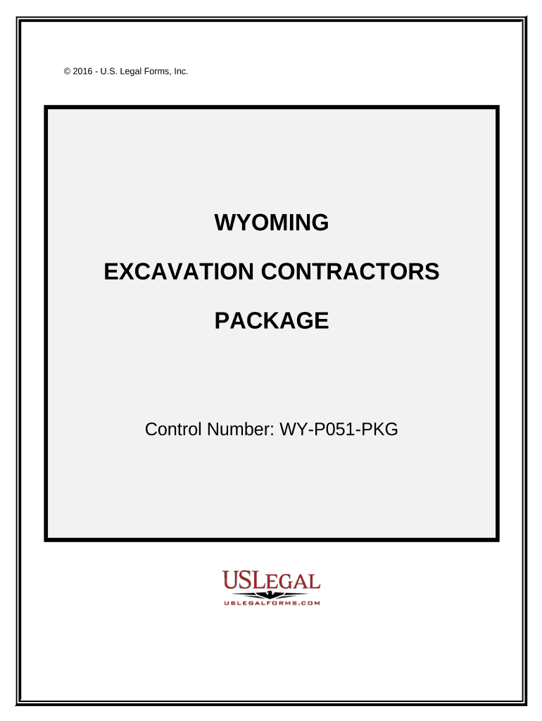 Excavation Contractor Package - Wyoming Preview on Page 1