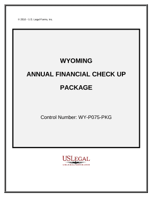 Annual Financial Checkup Package - Wyoming