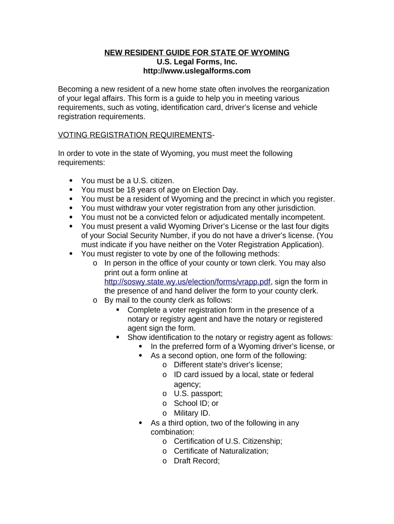 wyoming residency requirements Preview on Page 1