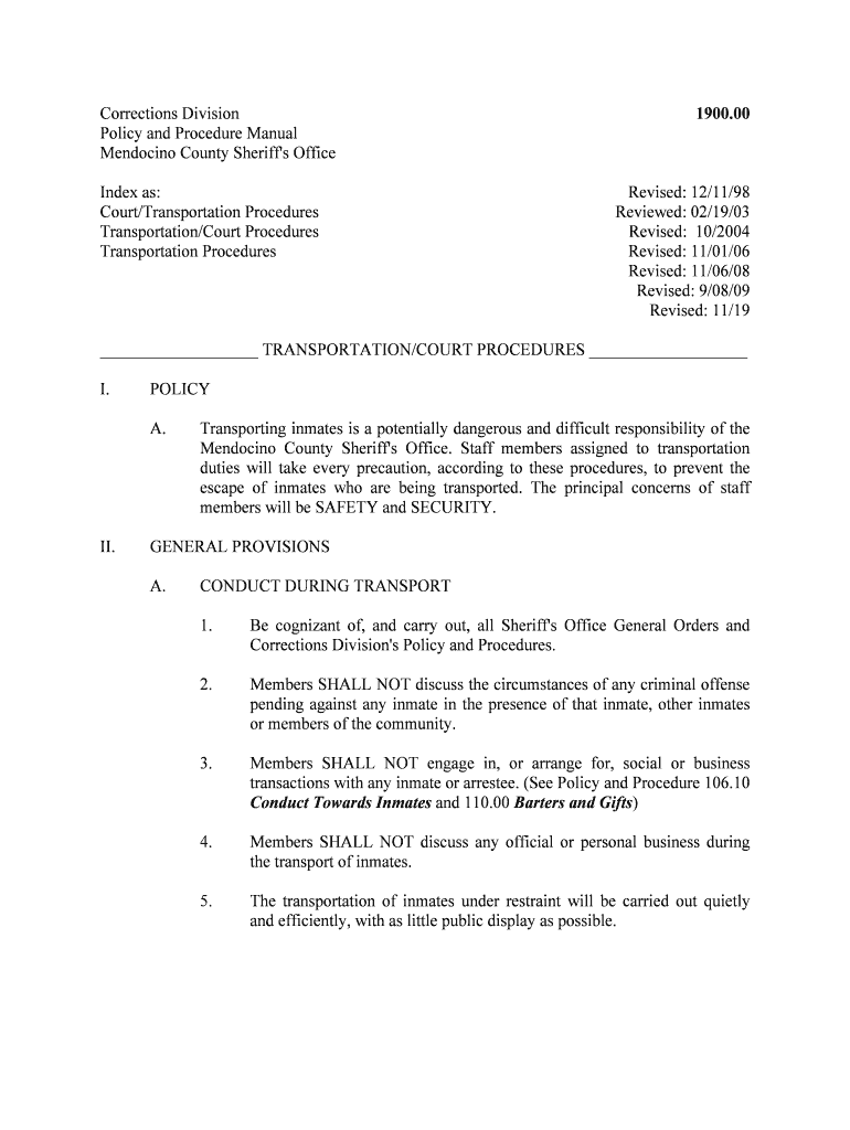 Fillable Online Rules and Regulations Pima County Sheriff's