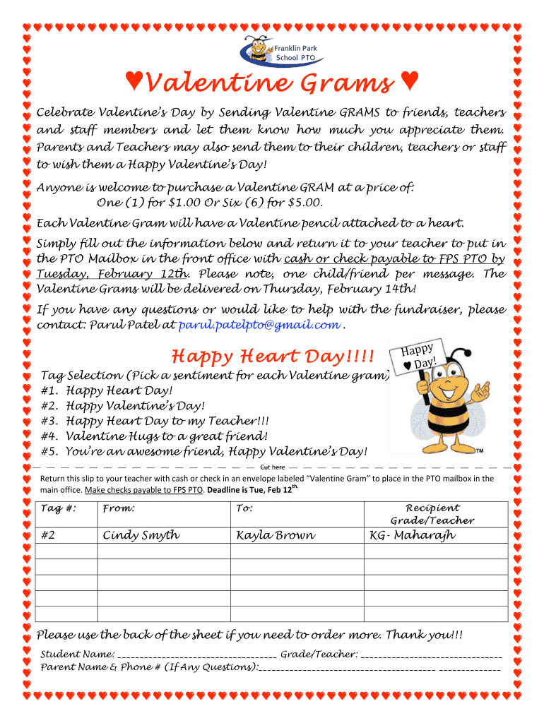 Fillable Online 10 Best Valentine's treats for staff imagesValentines ...