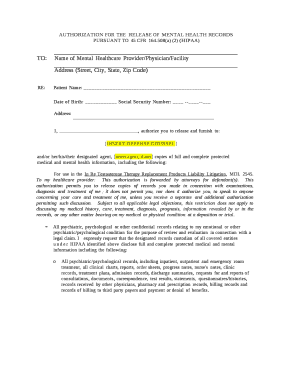 HIPAA Compliant Authorization for Release of Patient ...