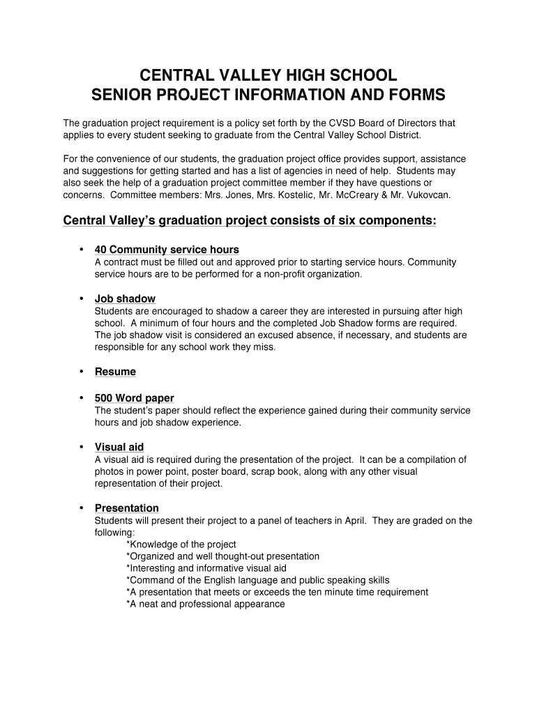 Fillable Online About Valley Central School District / Forms