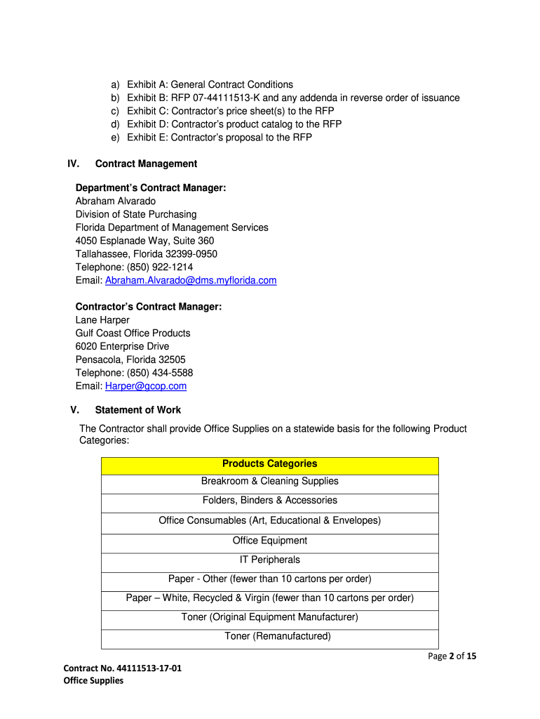 Fillable Online Request for Proposals (RFP) For Office Supplies RFP