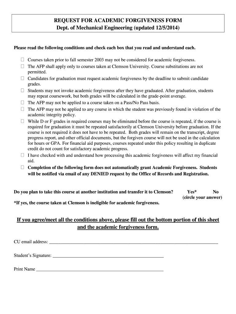 Fillable Online REQUEST FOR ACADEMIC FORM Dept. of