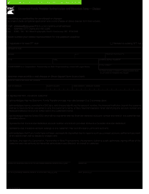 Electronic Funds Transfer Authorization Form