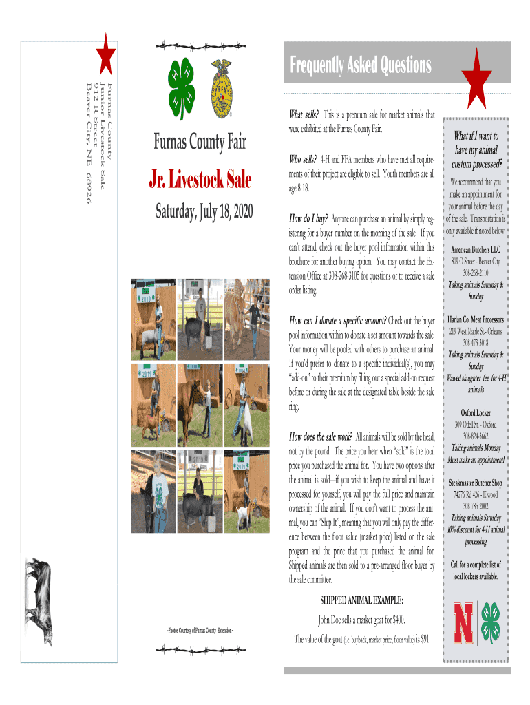 Fillable Online Park County FairNEWSPARK COUNTY JUNIOR LIVESTOCK SALE