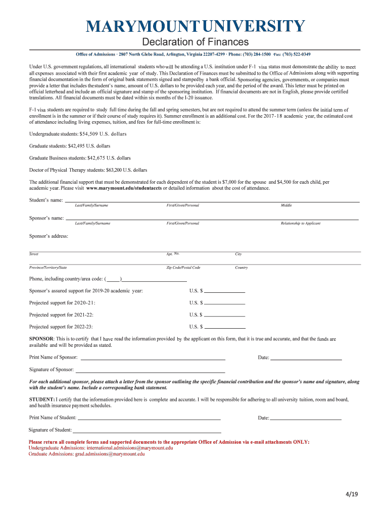 New International Students - Marymount University Preview on Page 1