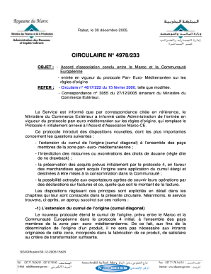 CIRCULAIRE N 4978/233 - Douane.gov.ma - Fill and Sign Printable Template  Online