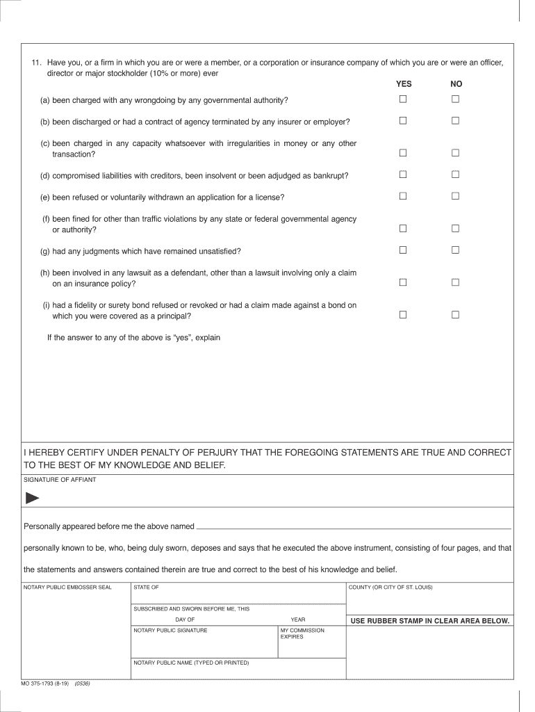 375-1793 (8-19) AUTHORIZED REINSURER MISSOURI DEPARTMENT OF COMMERCE AND INSURANCE Preview on Page 1