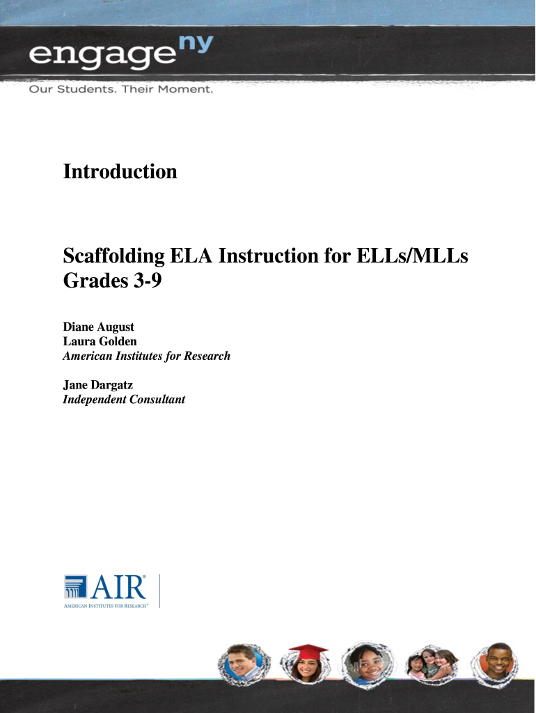 Fillable Online Introduction Scaffolding ELA Instruction for ELLs/MLLs