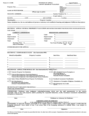 New Jersey Petition of Appeal Form A-1