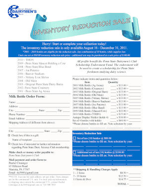 milk inventory order sheet form