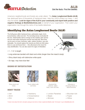 Asian Longhorned Beetle Detection Form