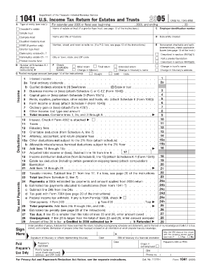 US Federal Form 1041
