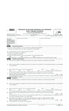 Form 8843 2005