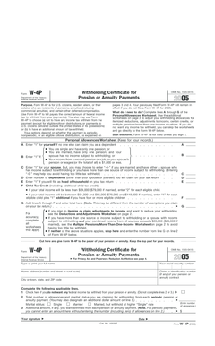 IRS Form W-4P