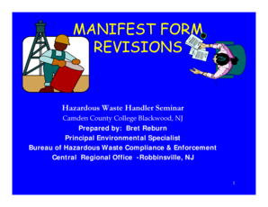 Hazardous Waste Manifest Form