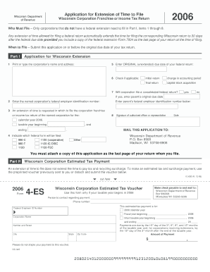 Wisconsin Corporation Tax Extension Application