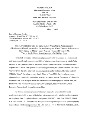 Fillable Online Opinion: IRS Should Provide Relief for Late Filers of ...