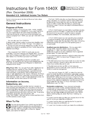 Instructions for Form 1040X