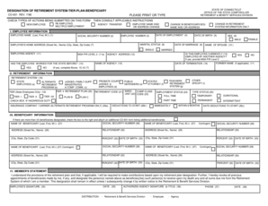 Connecticut Retirement System Beneficiary Designation Form