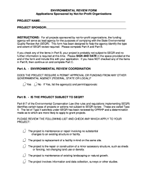 Environmental Review Form