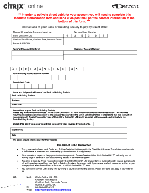 Debit authorization - Direct Debit Authorization Form - Citrix Online