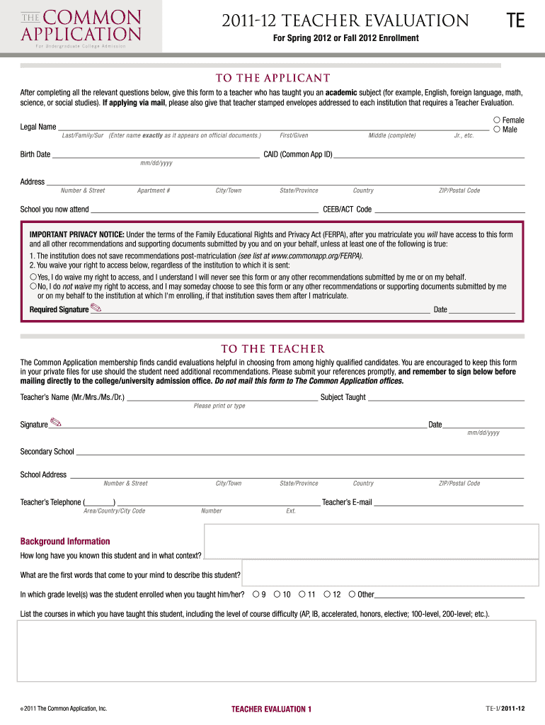 Common Application Form 2023 Printable Forms Free Online