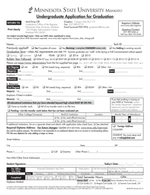 Undergraduate Application for Graduation