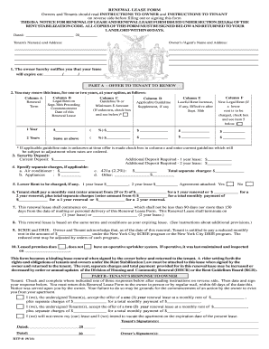 do all lease renewal offers include section 25235a form