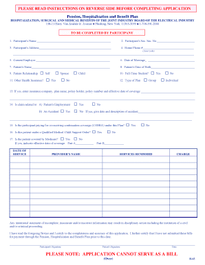 Hospitalization and Medical Benefits Application