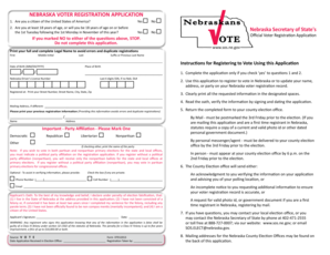 Nebraska Voter Registration Application