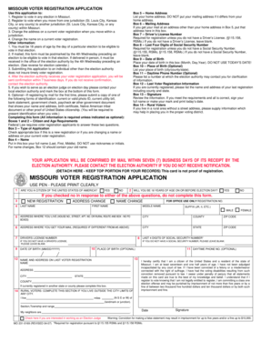 Missouri Voter Registration Application