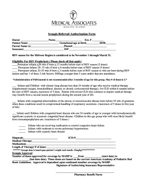 Synagis Referral Authorization Form