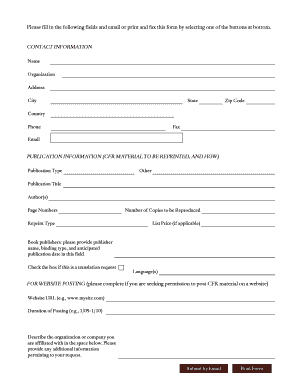 CFR Permission Request Form