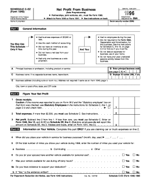 Schedule C-EZ Form 1040