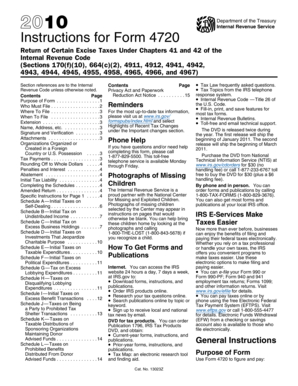 IRS Form 4720 Instructions